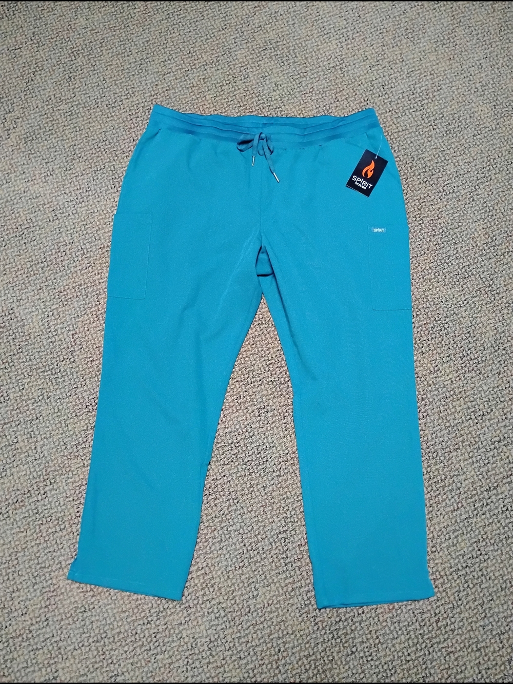 Spirit Teal Straight-Leg Scrub Pants